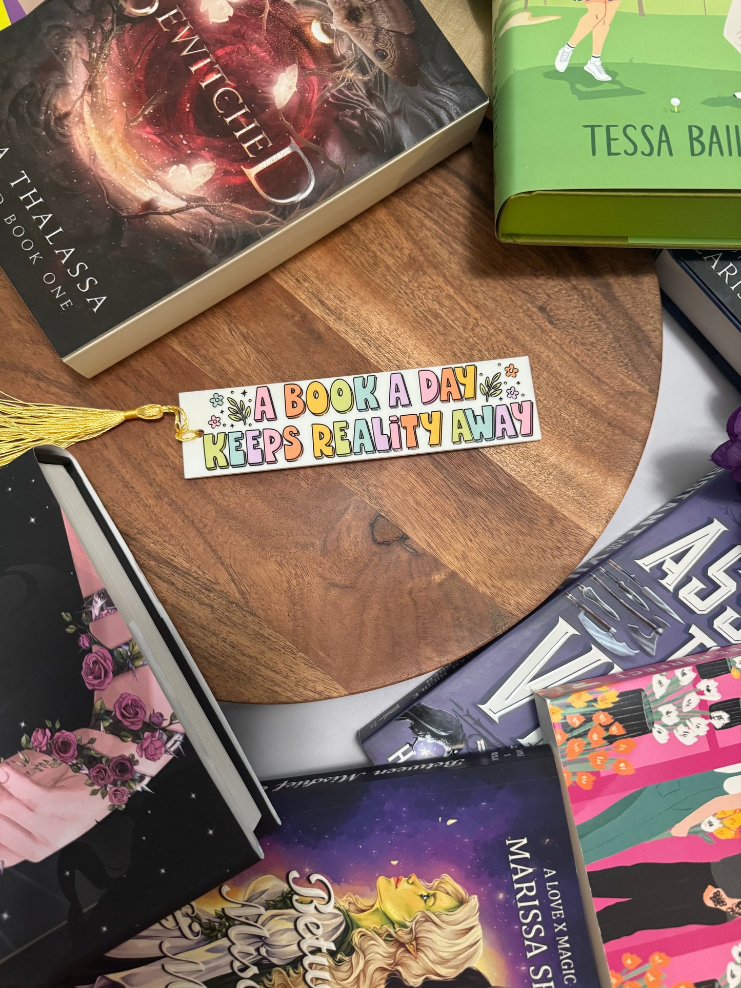 Book A Day Acrylic Bookmark