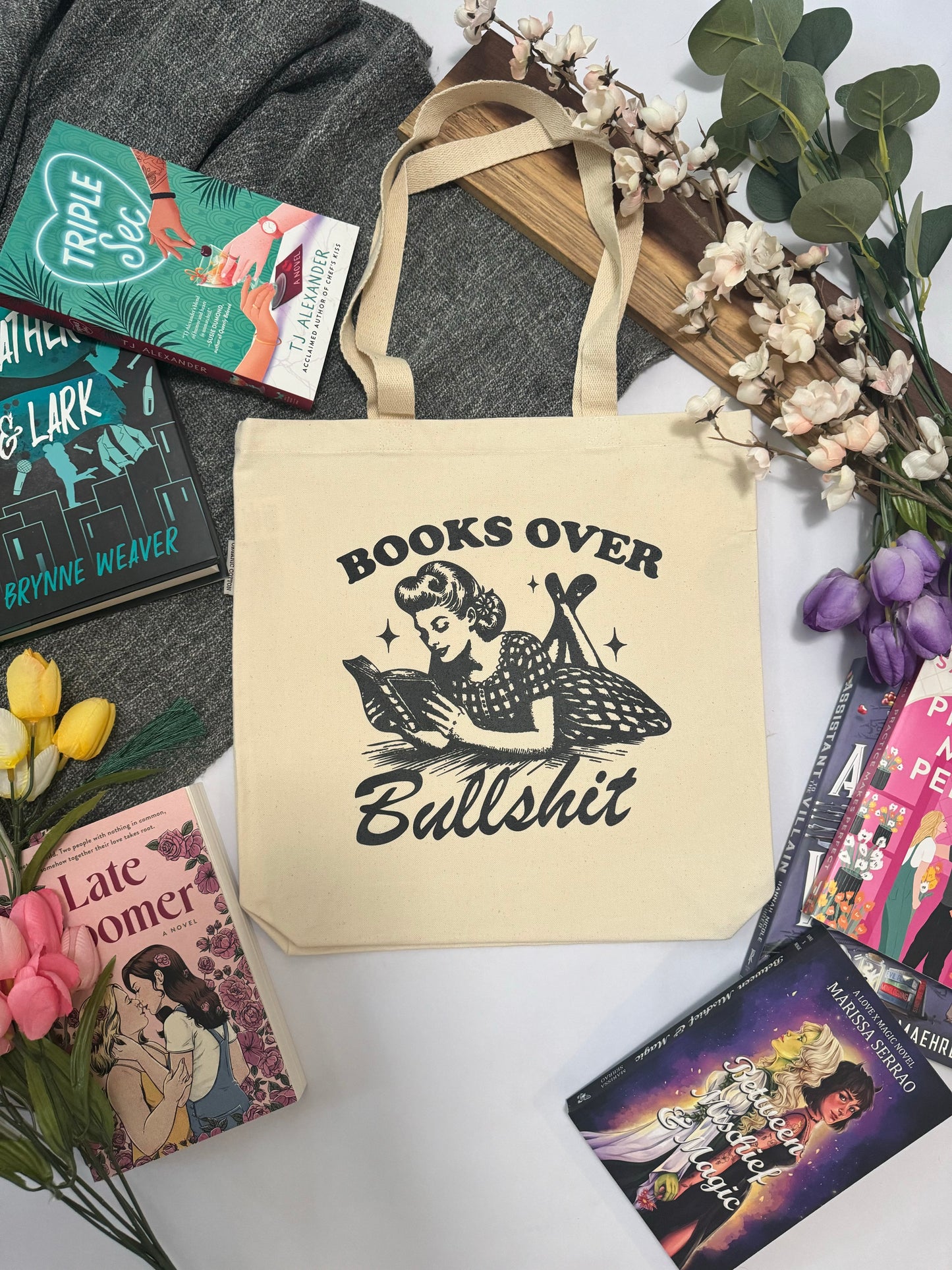 Books over Bullsh*t Tote Bag