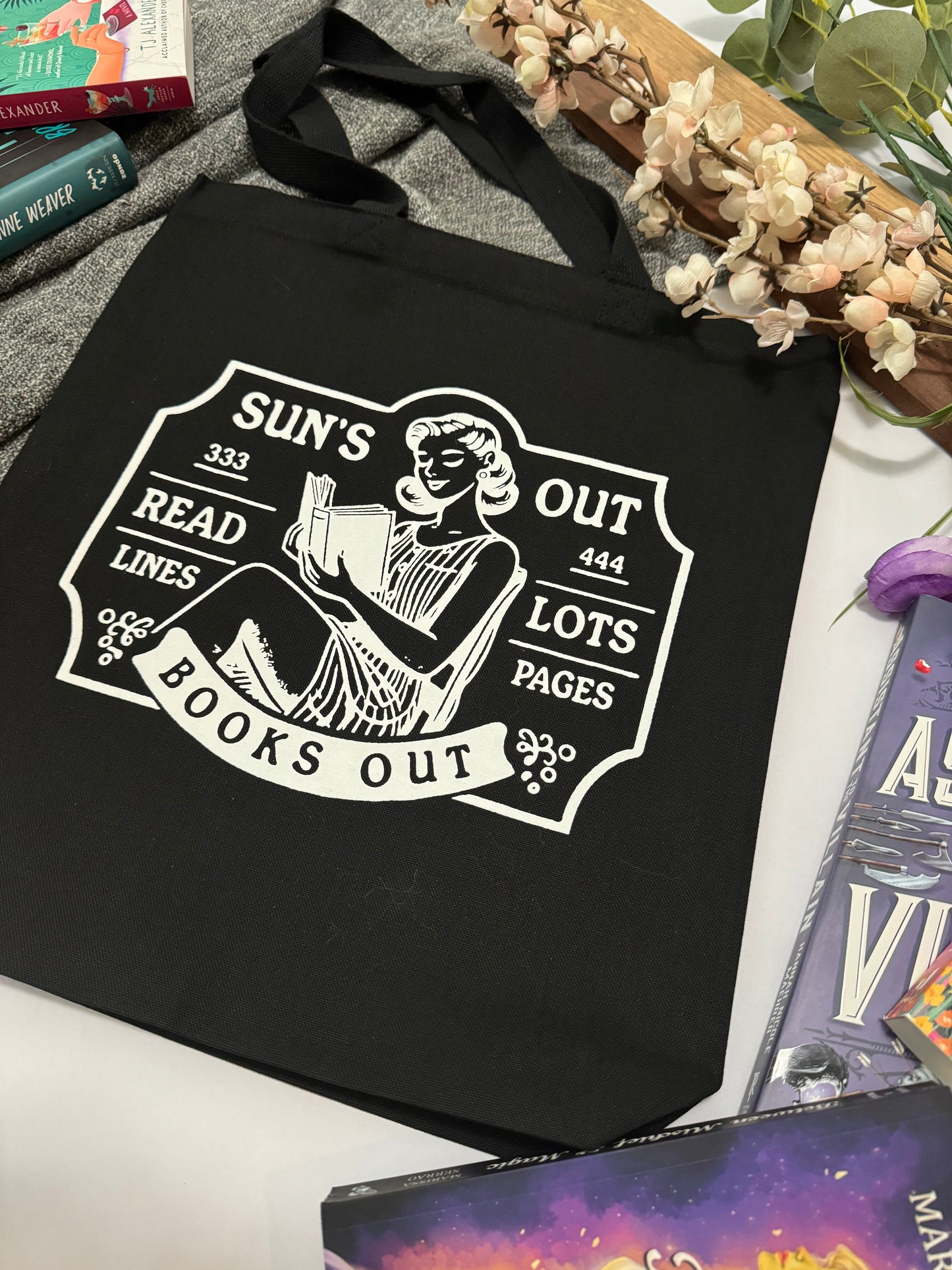 Suns out Books out Tote Bag