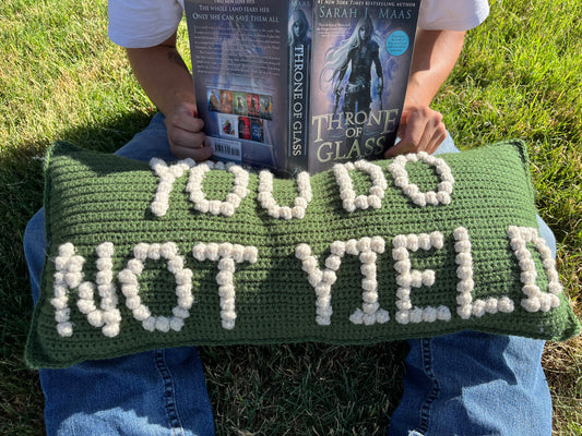 You Do Not Yield Bobble Crochet Pillow Pattern