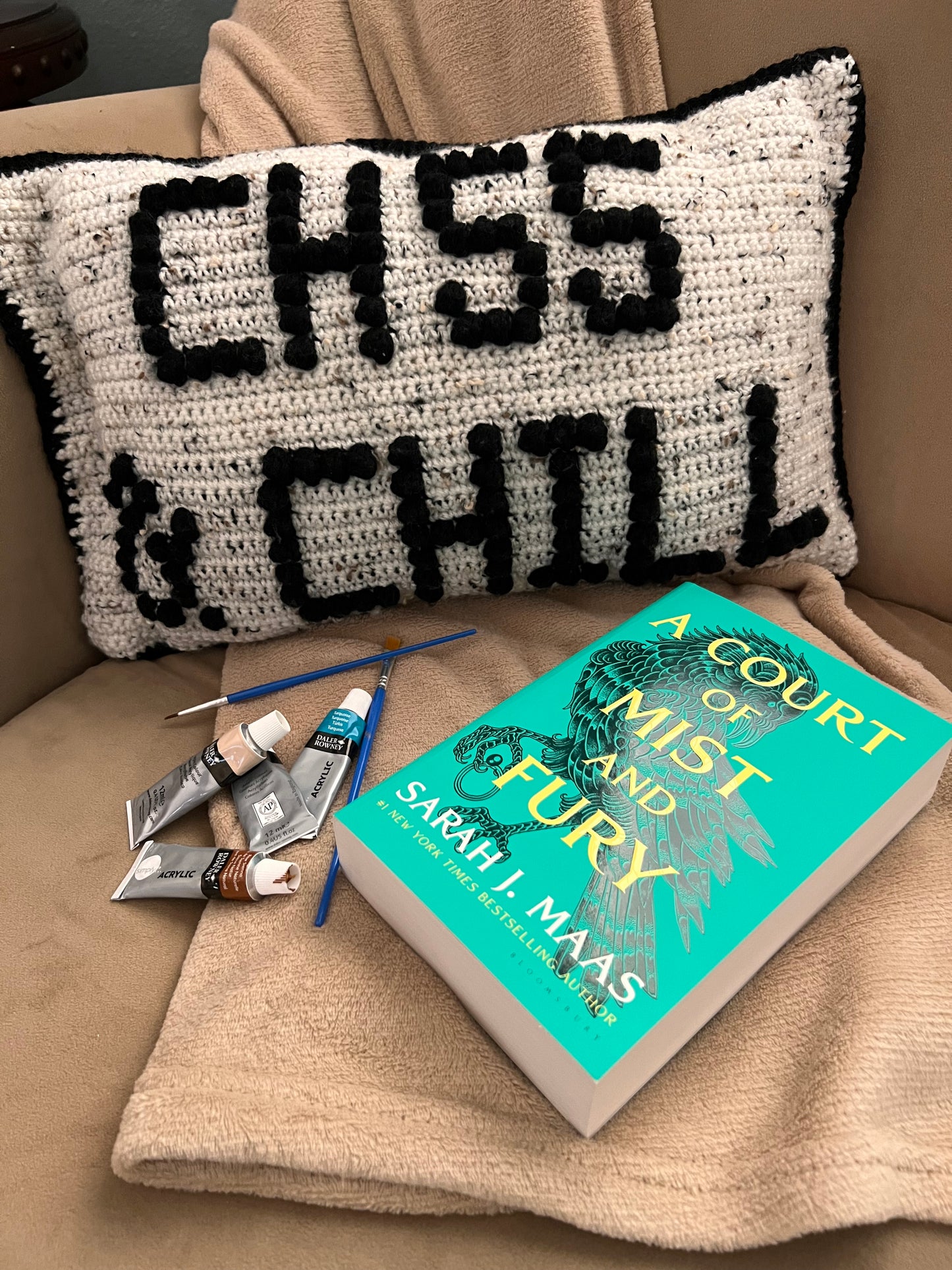 Ch 54/55 & Chill Bobble Crochet Pillow Pattern