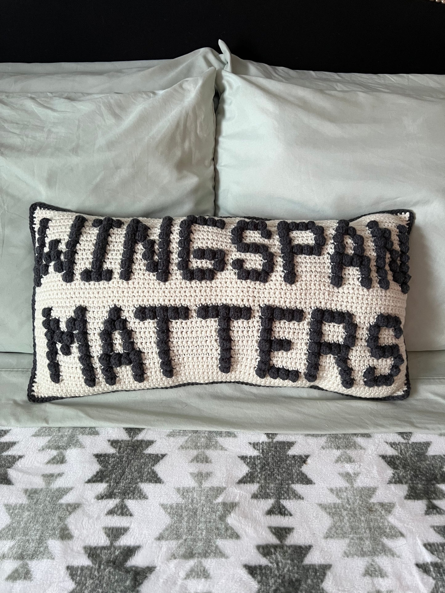 Wingspan Matters Bobble Crochet Pillow Pattern