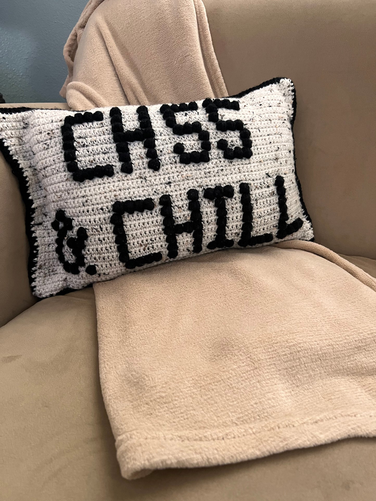 Ch 54/55 & Chill Bobble Crochet Pillow Pattern