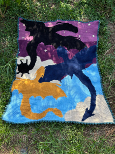 3 Dragons Tapestry Crochet Graphghan Pattern