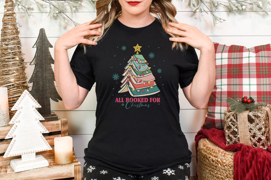 All Booked for Christmas T-shirt