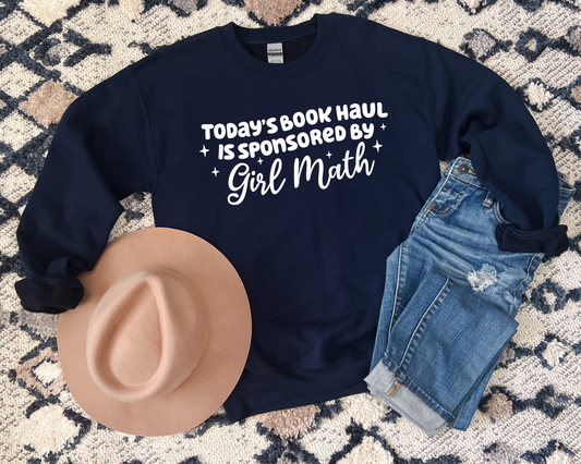 Book Haul Girl Math Sweatshirt