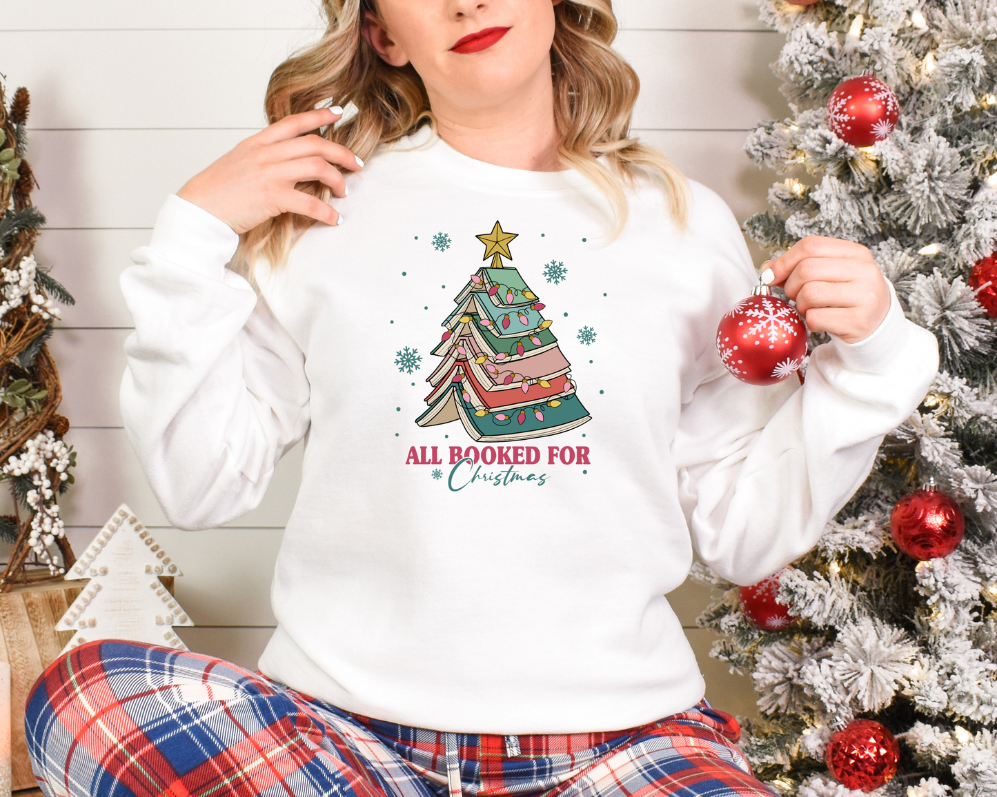 All Booked for Christmas Sweatshirt