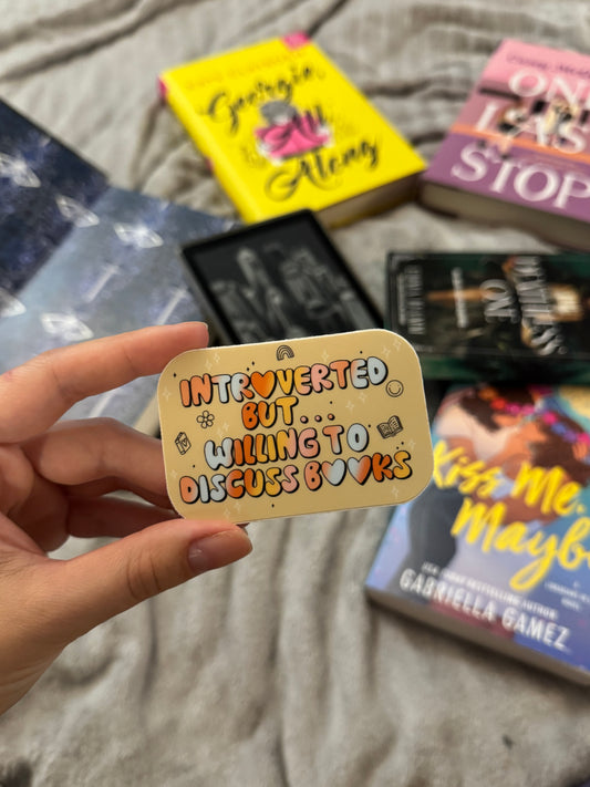 Introverted Book Lover Sticker