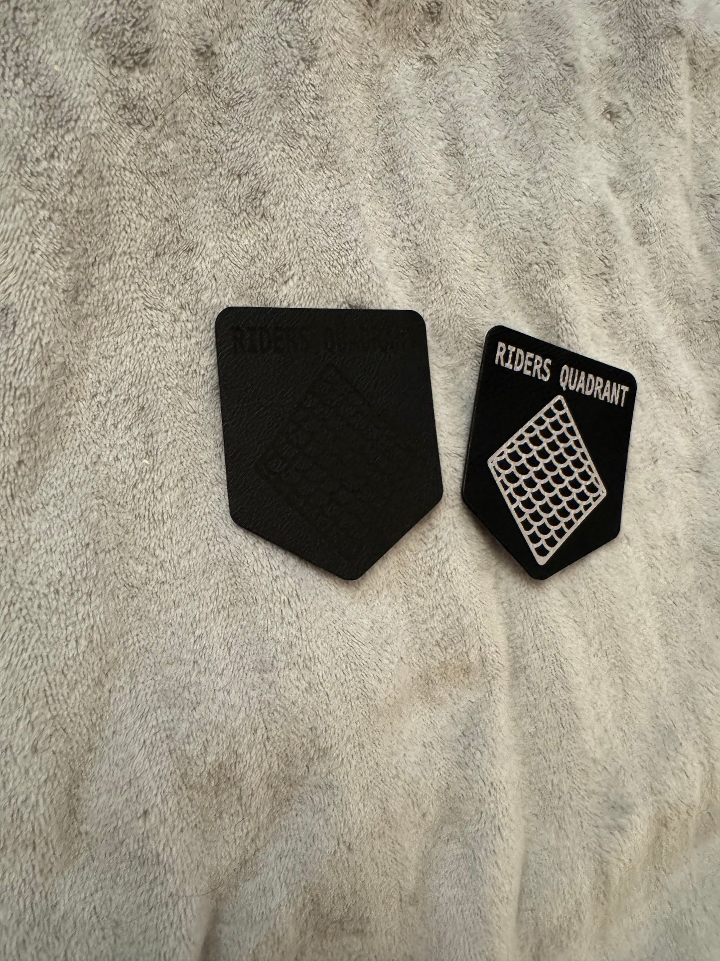Riders Quadrant Iron-On Leather Patch