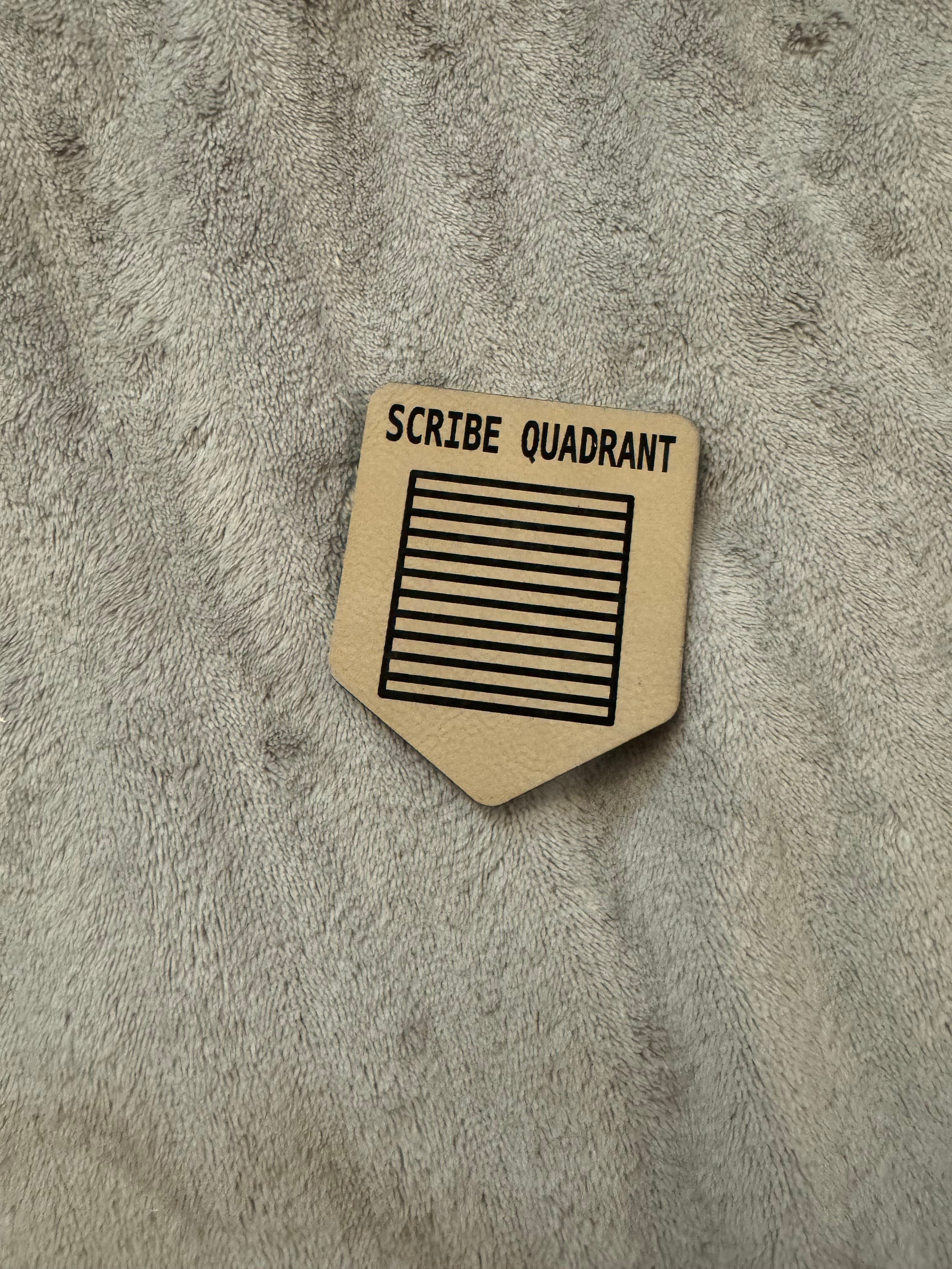Scribe Quadrant Iron-On Leather Patch – Between The Covers