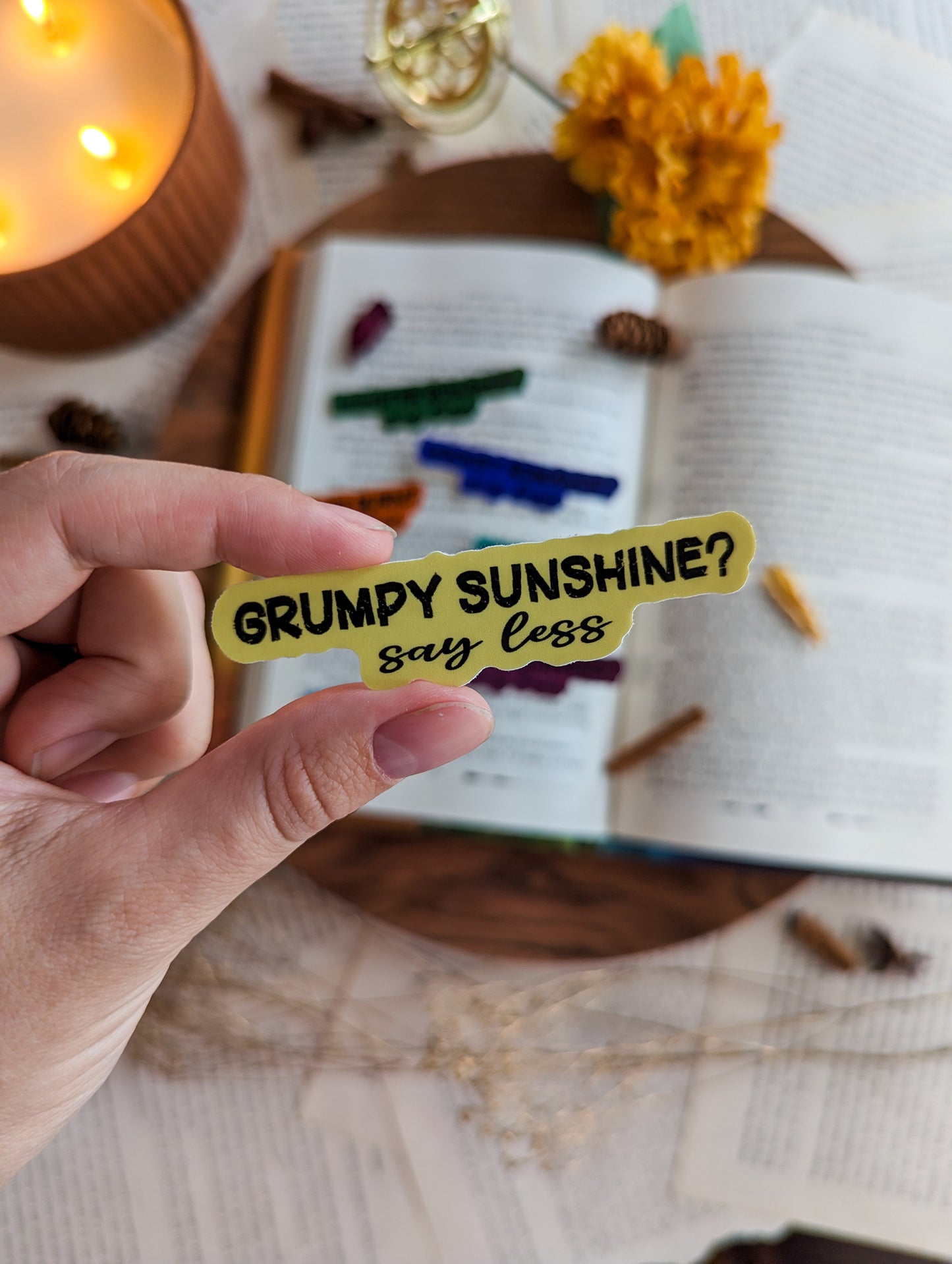 Grumpy Sunshine Trope Sticker
