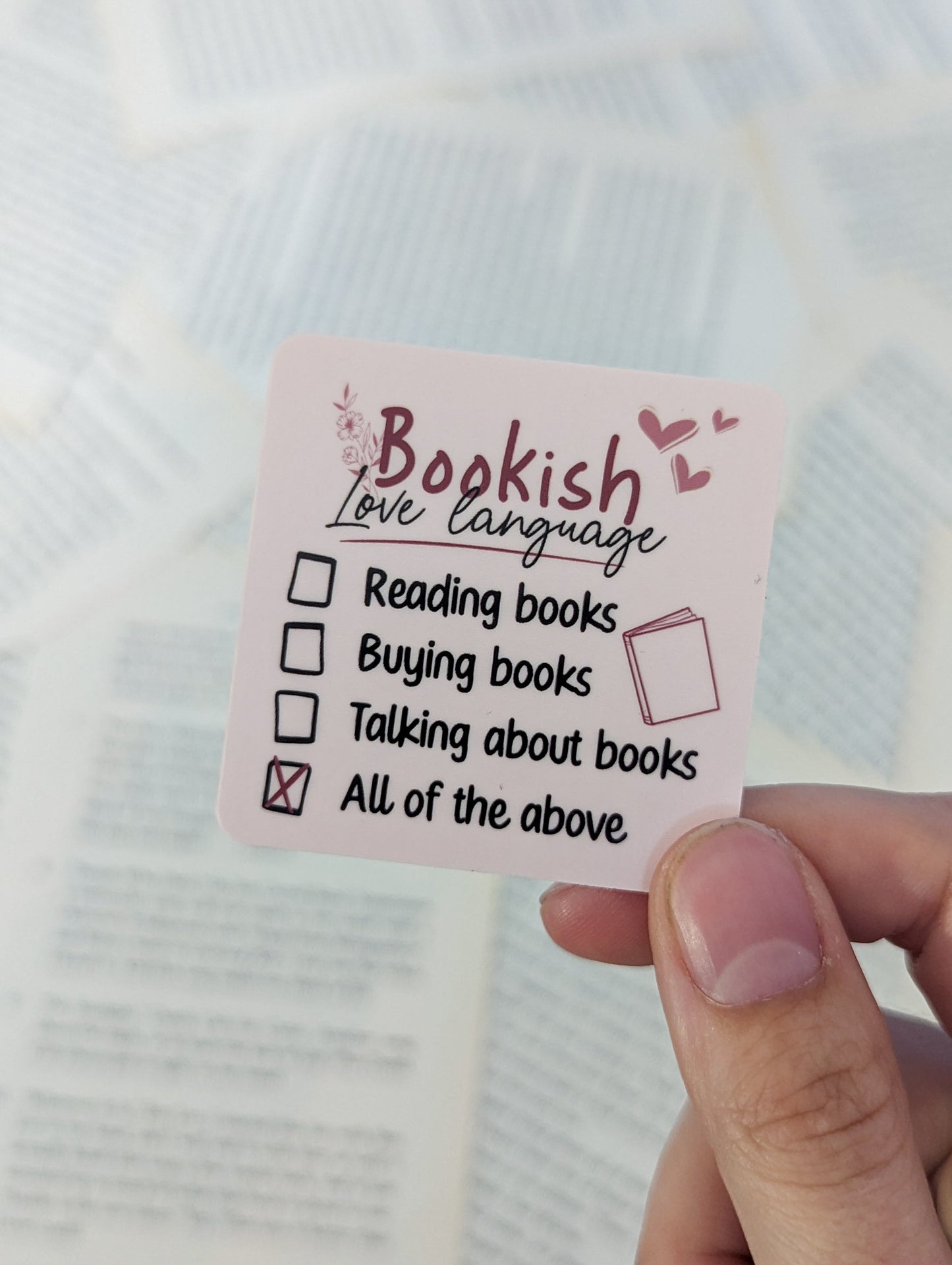 Bookish Love Language Sticker