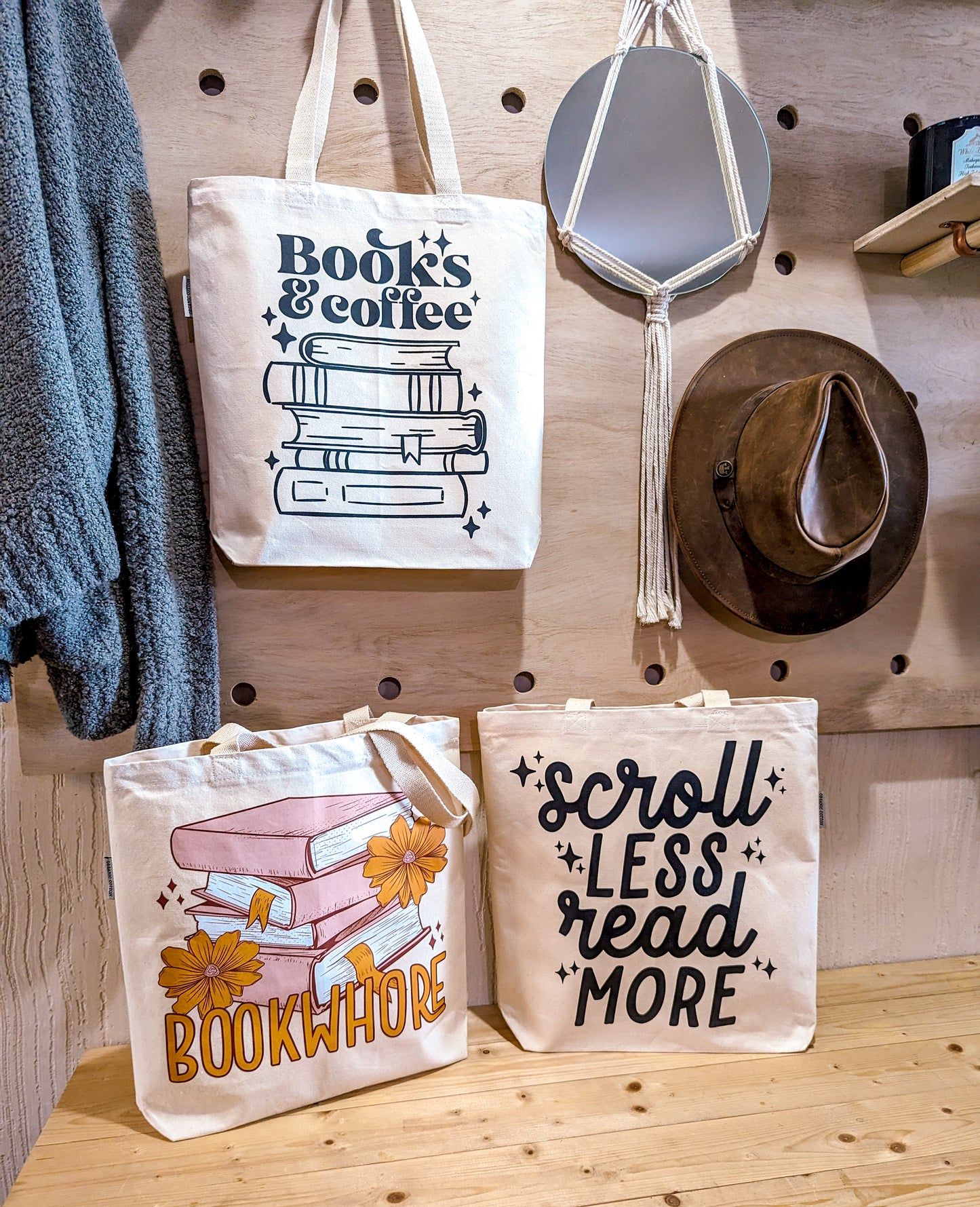 Scroll Less, Read More Tote Bag