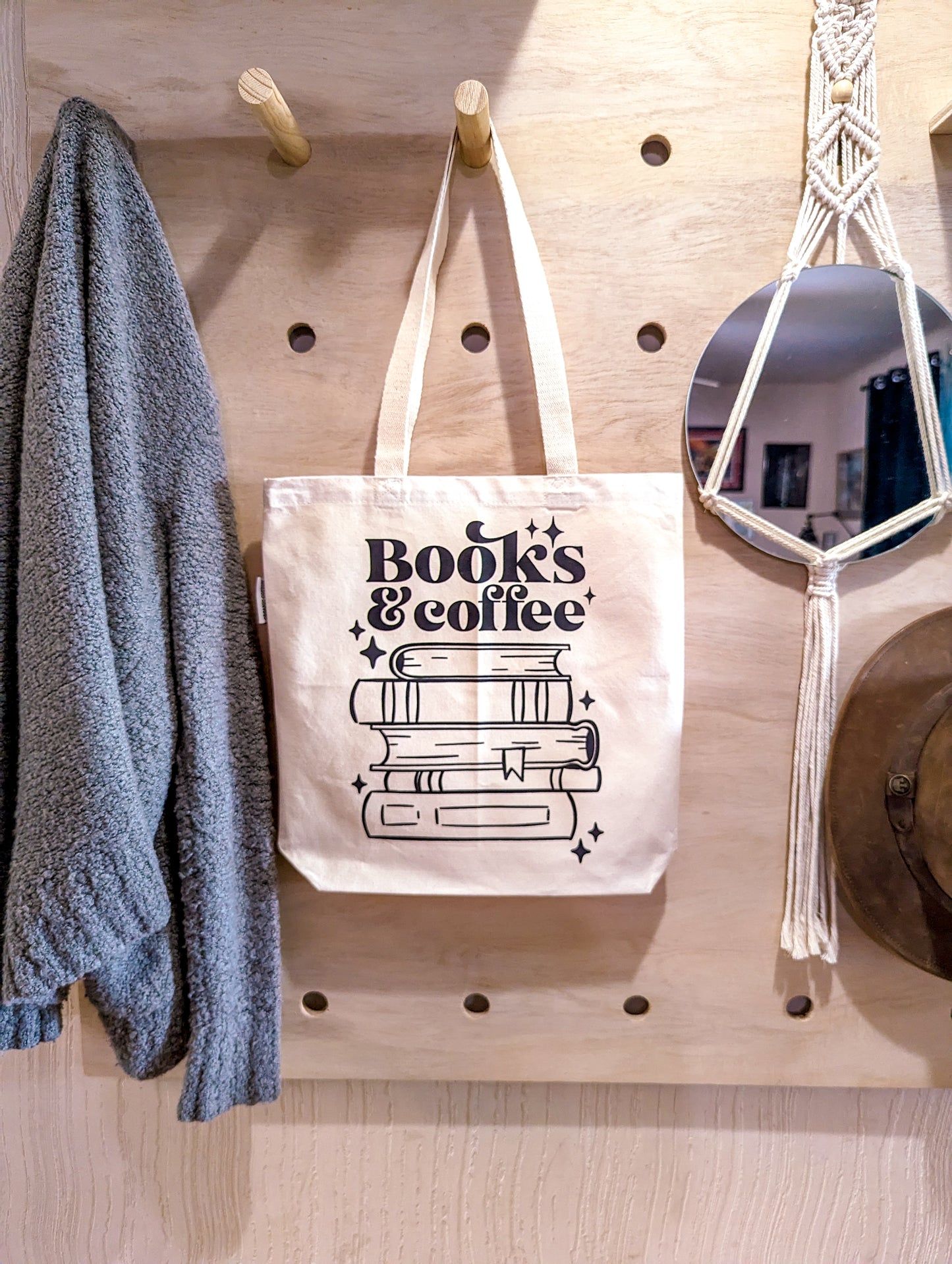 Books & Coffee Tote Bag