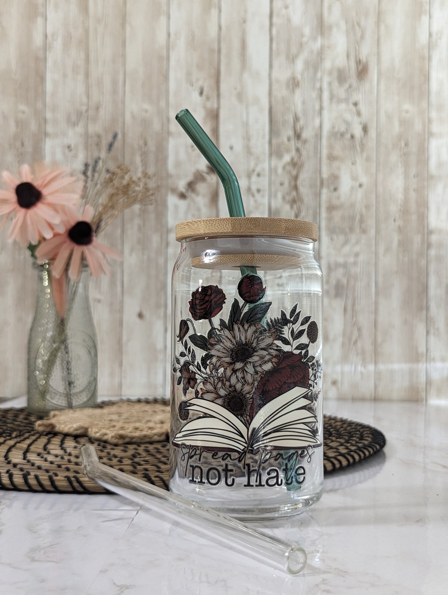 Spread Pages Glass Tumbler