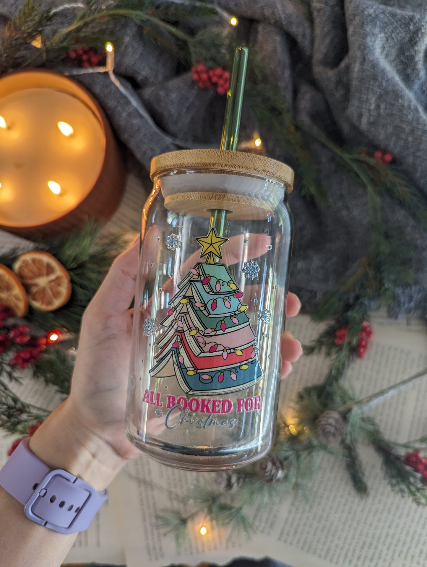 All Booked For Christmas Tumbler