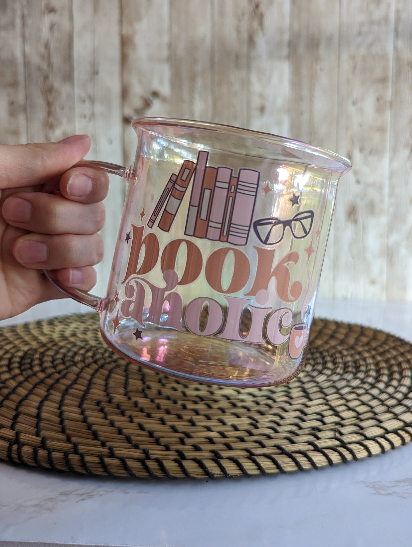Bookaholic Glass Camper Mug